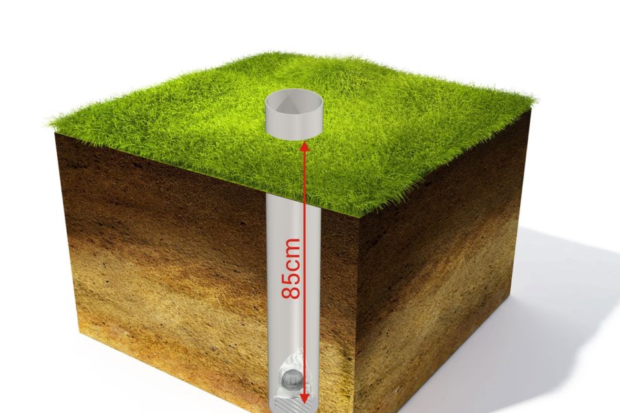 detektor ecotrak umieszczony w glebie
